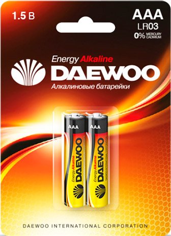 

Батарейка Daewoo LR03 BL-2 Energy Alkaline 2 шт.