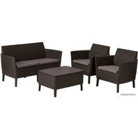 Набор садовой мебели Keter Salemo 2-Sofa Set 253228 (коричневый)