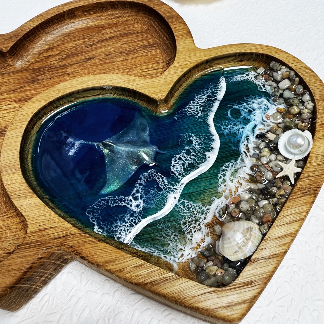 

Менажница Wood_N_Sea 2 сердца, скат