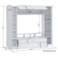 Стенка Woodcraft Купертино (white)