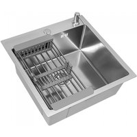 Кухонная мойка Diamond 500*500, коландер, дозатор SATIN DECOR