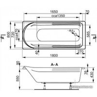 Ванна VagnerPlast Hera 180x80 (с каркасом)