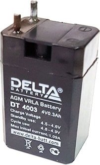 

Аккумулятор для ИБП Delta DT 4003 (4В/0.3 А·ч)