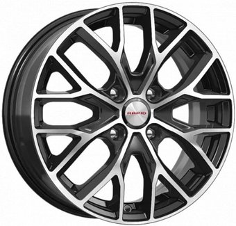 Литые диски Rapid Лилиом 16x6" 4x100мм DIA 60.1мм ET 37мм Алмаз черный
