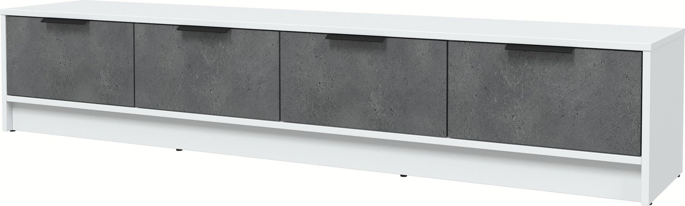 

Тумба Интерлиния ТВ Концепт КТ-ТВ4-35 (бетон портленд/белый платинум)