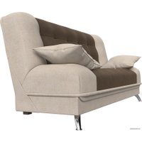 Диван Лига диванов Анна 110687 (рогожка, коричневый/бежевый)