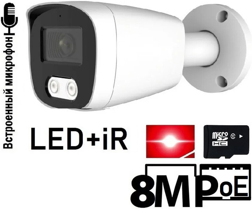 IP-камера Cantonk IPC-828LiSD LED iR MiC (2.8 mm)