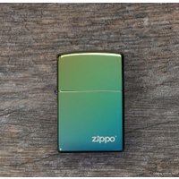 Зажигалка Zippo Classic High Polish Teal Zippo Logo 49191ZL