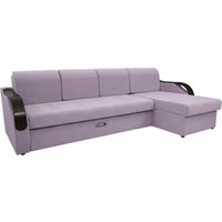 Угловой диван Сириус Лидер-6 с оттоманкой ППУ 300x165 (Eva 13 велюр светло-фиолетовый)