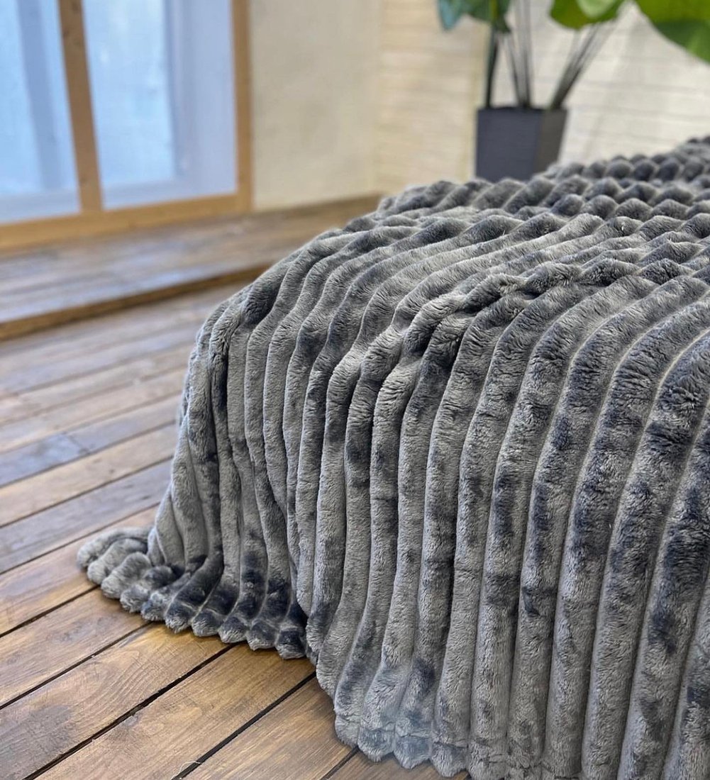 

Плед BranDom Полоска 200х220 22-2203 (графитовый)