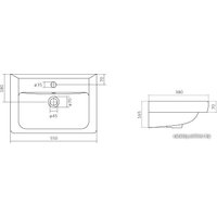 Умывальник Santek Тигода-55 55x38 [1.WH30.2.127]