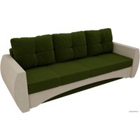 Диван Лига диванов Сатурн 28173 (микровельвет, зеленый/бежевый)