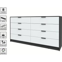 Комод Интерлиния Концепт КТ-К197 (белый платинум/антрацит)