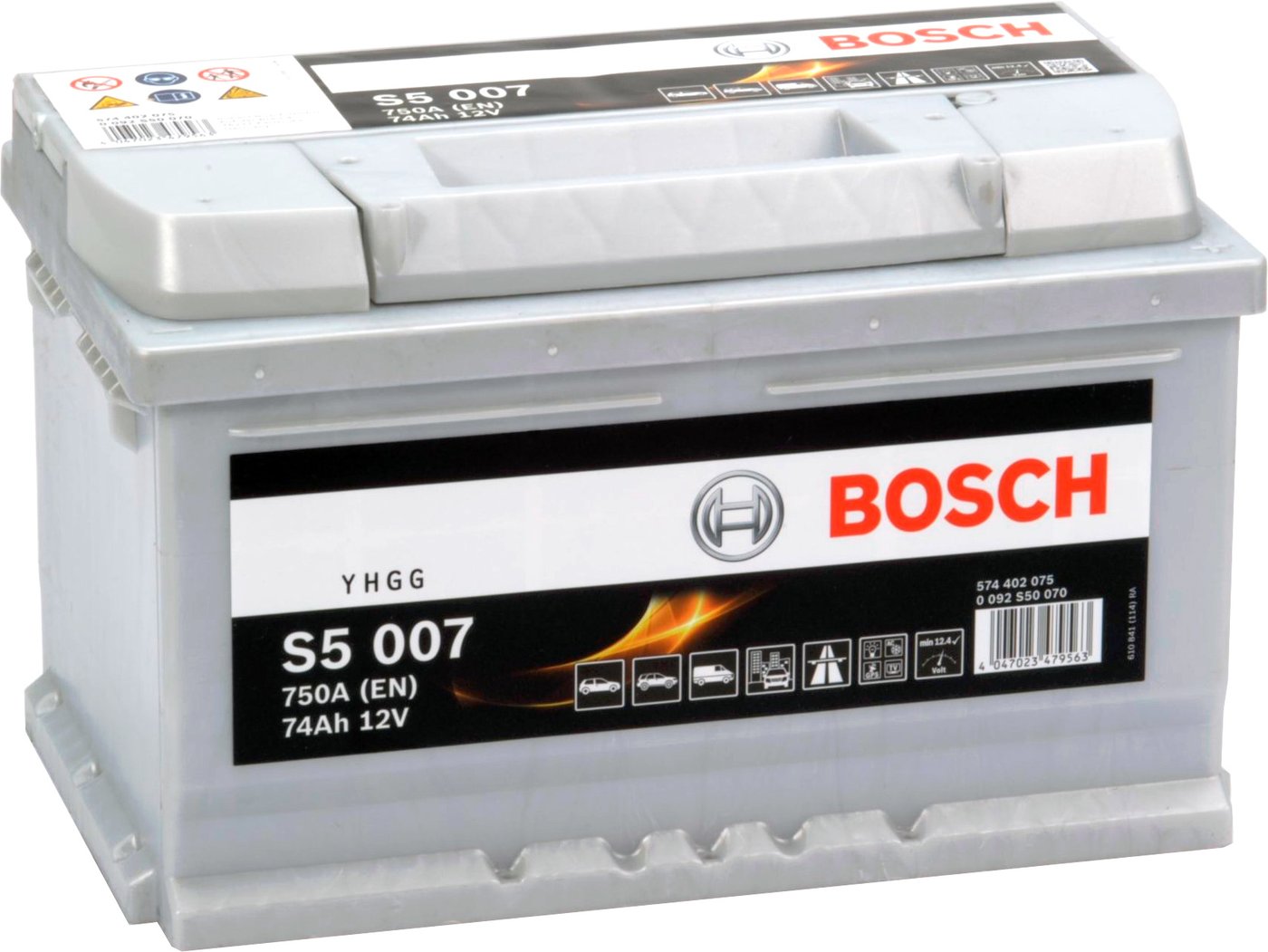

Автомобильный аккумулятор Bosch S5 007 (574402075) 74 А/ч