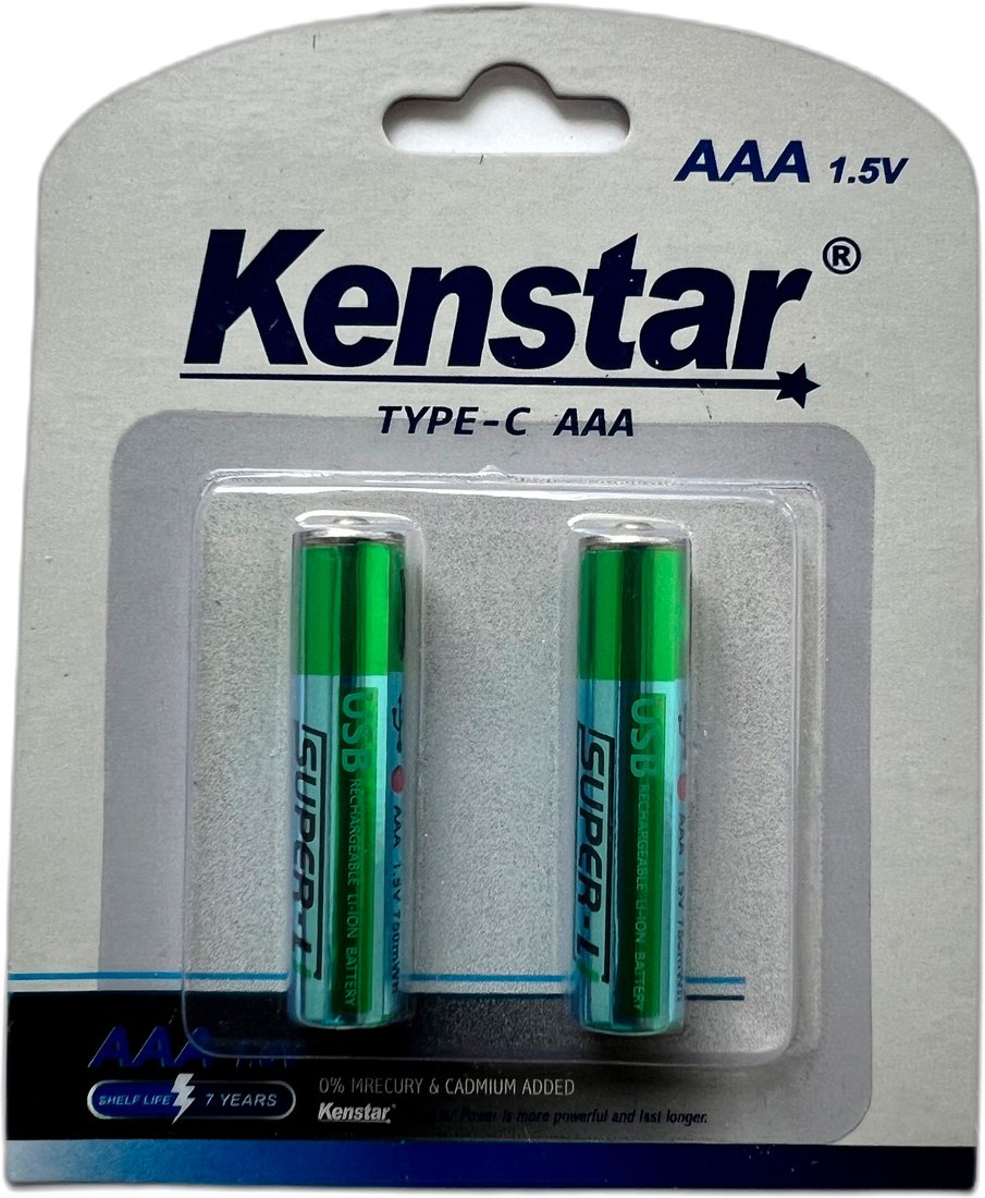 

Аккумулятор Kenstar Li-ion 600mAh с разъемом зарядки Type-C BL-2/KS-Li/AAA-600-BL2