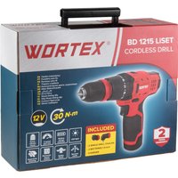 Дрель-шуруповерт Wortex LX BD 1215 Li Set 1326469 (с 2-мя АКБ, кейс)