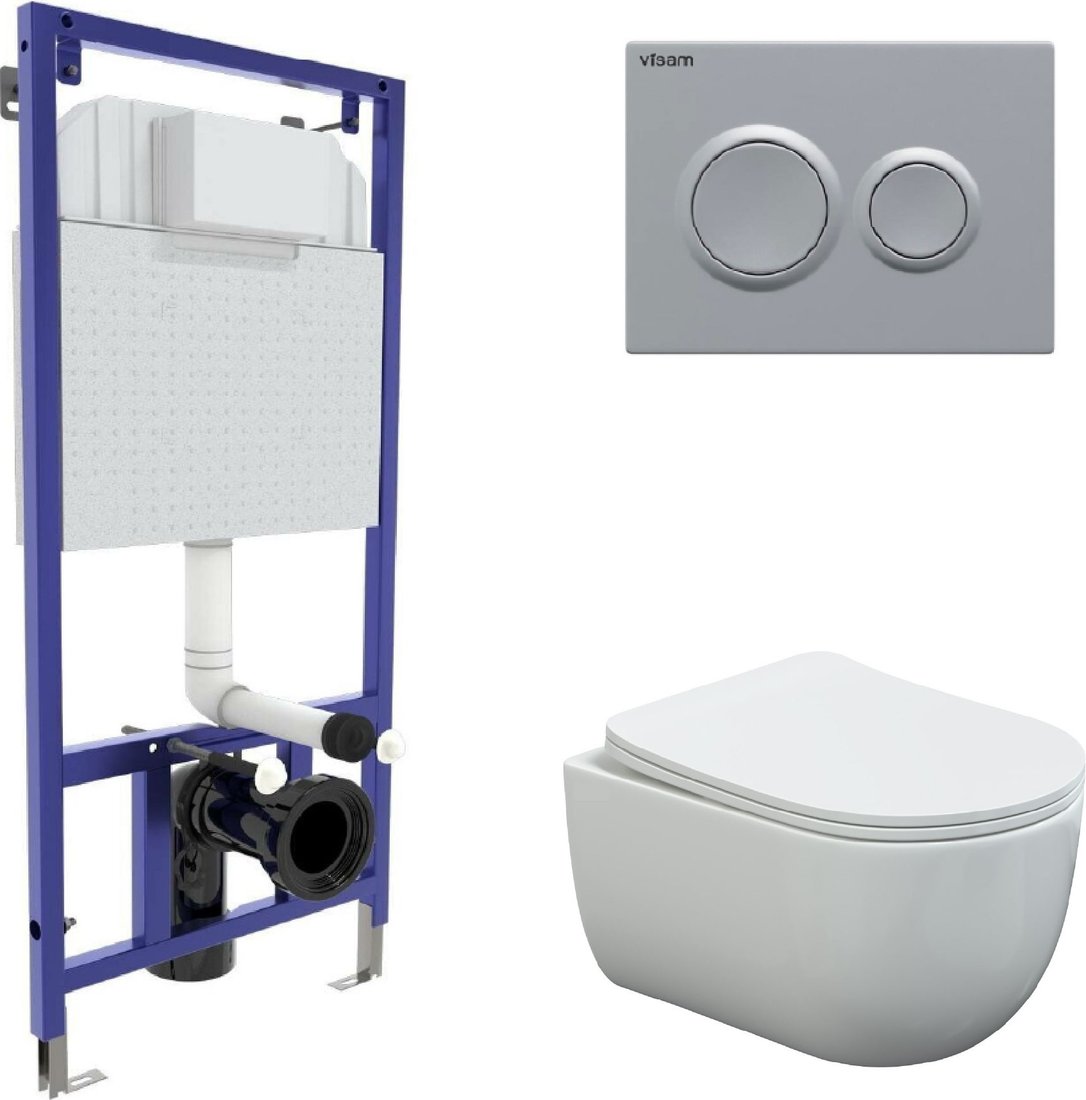 

Унитаз подвесной Berges Wasserhaus Ventas Rimless + Visam Slim 525 EX-043240 (с сиденьем)