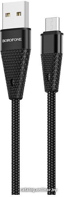 Кабель Borofone BU10 microUSB 1.2 м (черный)