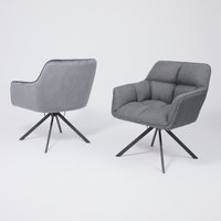 Интерьерное кресло AksHome Virginia (темно-серый MQ001-5/черный)