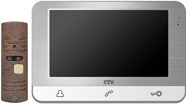 

Комплект видеодомофона CTV DP1703 (серебристый)