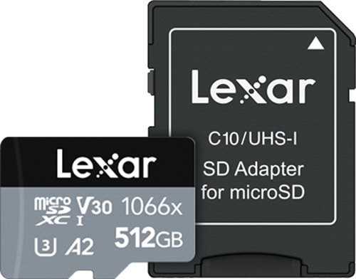 

Карта памяти Lexar microSDXC LMS1066512G-BNANG 512GB (с адаптером)