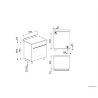 Кухонная плита Smeg C7GPX9