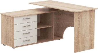 Стол Imperial Гарвард 3ящ ЛВ 120 (дуб сонома/белый)