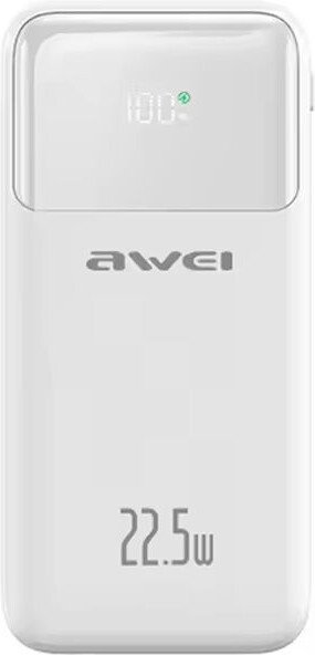 Внешний аккумулятор Awei P107K 20000mAh (белый)