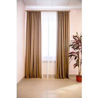 Комплект штор Decoretto Нубук мягкий НМП-K8 1.25x2.5 м (коричневый, 2 шт)