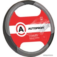 Оплетка на руль Autoprofi AP-1010 BK/GY (M) (черный/серый)