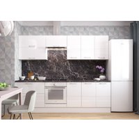 Шкаф напольный Горизонт Люкс угловой (белый гл) в Солигорске