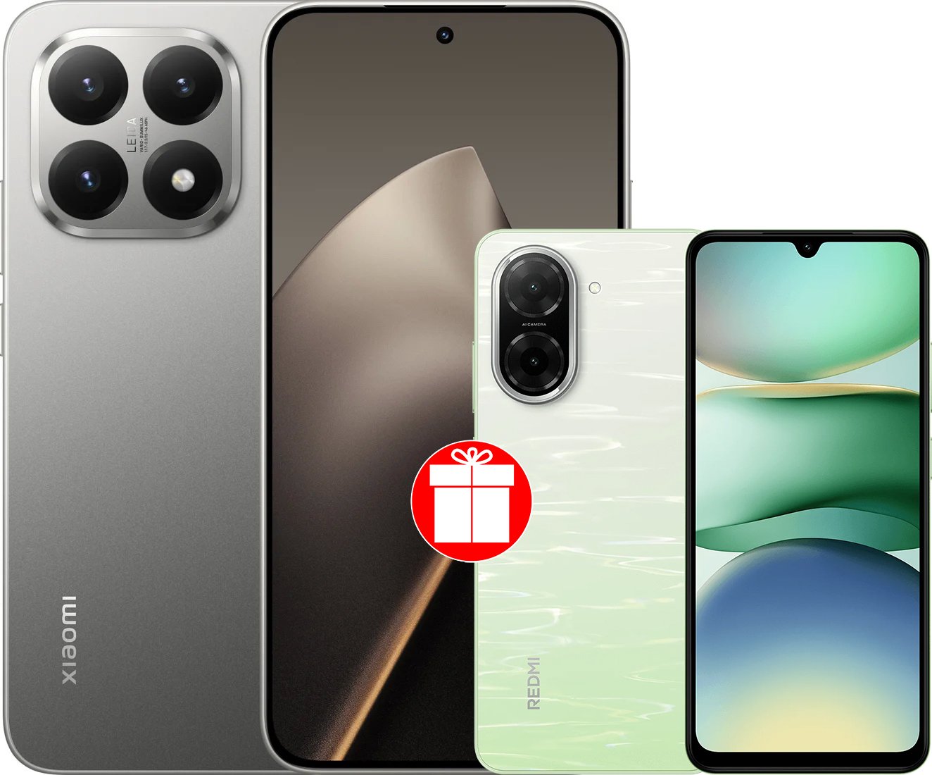 

Телефон Xiaomi 15T 12GB/512GB международная версия (серый) + Xiaomi Redmi A5 4GB/128GB (зеленое озеро) по акции