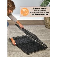 Клетка Midwest Life Stages для собак 2 двери 1648DD (124x79x82см, черный)