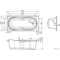 Ванна Lavinia Boho Easter Pro 160x70 (с ножками)