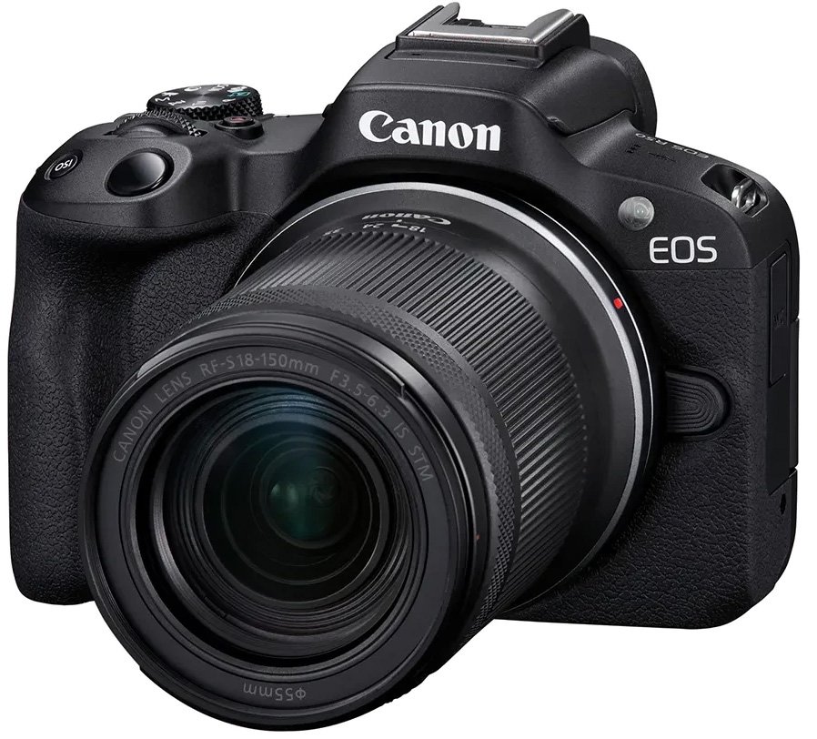

Беззеркальный фотоаппарат Canon EOS R50 Kit RF-S 18-150mm F3.5-6.3 IS STM (черный)