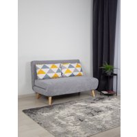 Диван DiArt Элли 1300 (велюр, Otto Yellow/Sensey silver/ножки светлые)