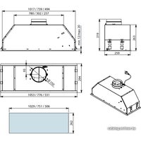 Кухонная вытяжка Falmec Gruppo Incasso Murano 70 (белый)