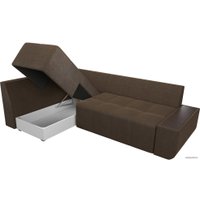 Угловой диван Mebelico Амадэус 109699 (левый, рогожка, коричневый)