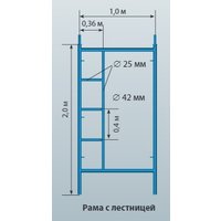 Лестница-помост Тапанар леса строительные ЛСПР-200 без щитов