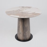 Кухонный стол Lepremo AV 2317 МДФ+керамика 900 (белый глянцевый Pandora/черный+HPL ипанема)