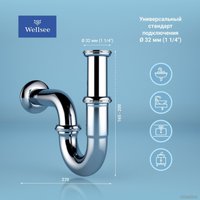 Сифон Wellsee Drainage System 182102001 (сифон, донный клапан, хром)