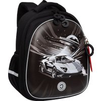 Школьный рюкзак Grizzly RAz-587-8 (черный/серый)