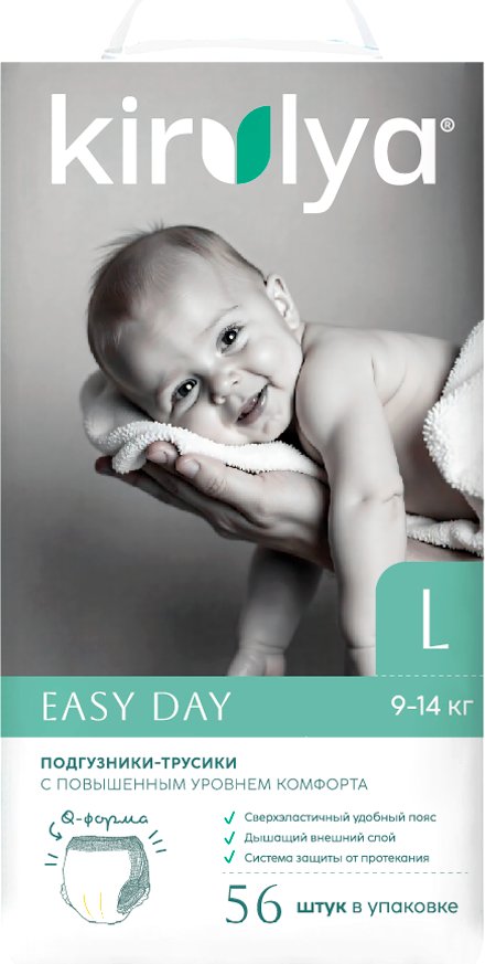 Трусики-подгузники Kirulya Easy Day L 9-14 кг...
