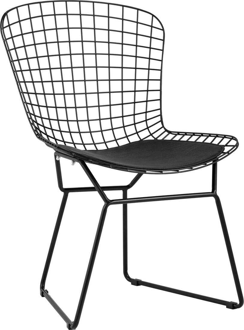 

Стул Stool Group Bertoia с черной подушкой (черный)