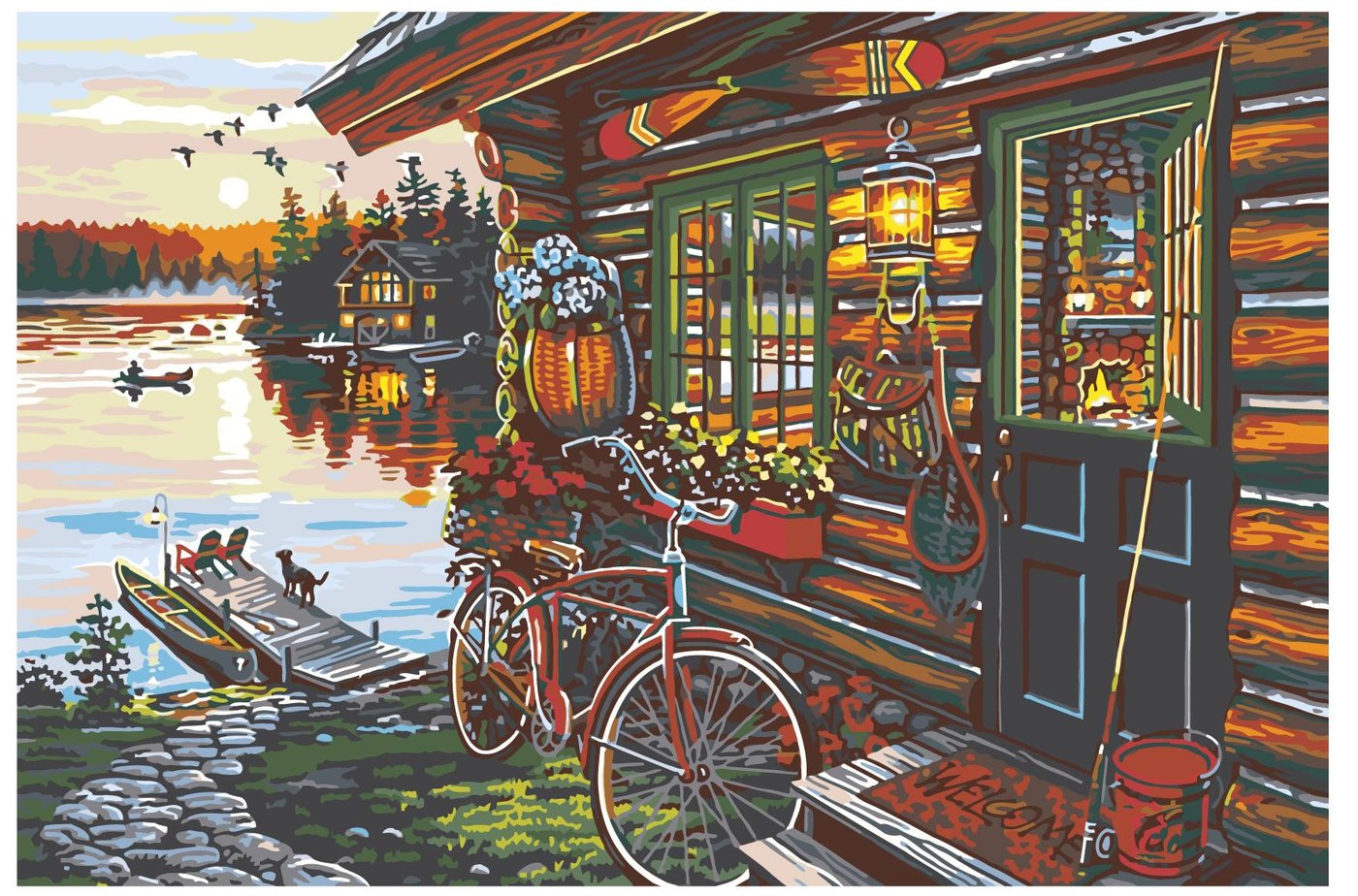 

Картина по номерам SLAVINA Отдых на озере RA149