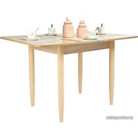 Кухонный стол Рамзес Ломберный 80x60 (дуб сонома светлый/слоновая кость, ноги конус)
