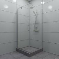 Душевой уголок Triton Терра Хром А1 90х90 (прозрачное стекло)