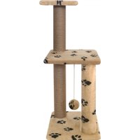 Комплекс Kogtik Триола Lux НтБЛд (бежевый/лапки/джут)