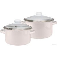 Набор кастрюль Эмаль 9С-205 (бисквит)