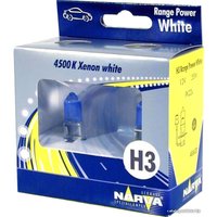 Галогенная лампа Narva H3 Range Power White 2шт [48602RPW]